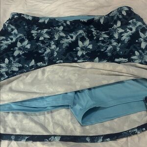 Floral Blue Skort with Built-in Shorts